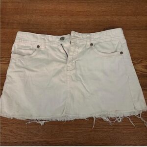 Old Navy White Mini Jean Skirt